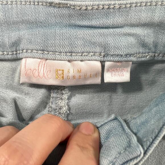 Belle by Kim Gravel Regular Primabelle Wide Leg Jeans Light Wash, Reg 8 - Picture 3 of 12